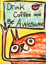 Original ACEO Cat Painting