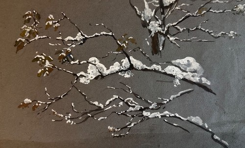 Studie schnee den aesten - studie:,