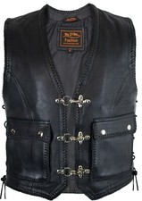 Herren Lederweste, Bikerweste, Kutte, Clubweste, Chopper, Lederkutte, Rockerwest
