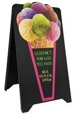 Kundenstopper Eis Werbung