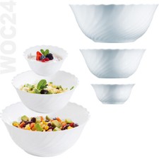 Opal Glas Schale Schüssel Glasschüssel Glasschale Salatschüssel Tria Weiß.