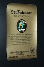 älteres Schnaps Etikett Falckner Whisky VEB Edelbrände Luckenwalde DDR unbenutzt