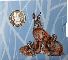 Schweiz 10 Franken Bimetall 2020 st Hase Lepus Fauna Blister Folder