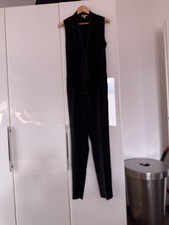 Burberry Jumpsuite Overall Schwarz Gr. 38 Ärmellös lange Hose
