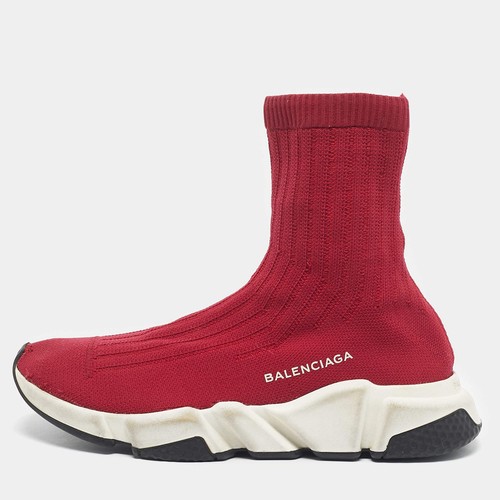 Balenciaga red knit fabric - balenciaga,