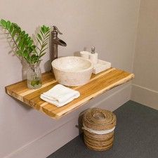 Teakholz Waschtischplatte ab