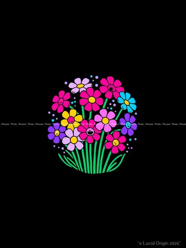 Blumen floral kawaii - a4,