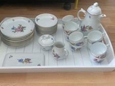 Vintage Fürstenberg „Bunte Blumen „ Kaffeeservice für 10 Personen,Porzellan,