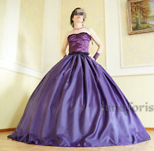 ☆ Taftrock für Ballkleid violett Theater Krinoline Ballrock Saum 5 m ☆