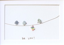Seeglas Bild be you Geschenk sei du selbst Spruch Motivation