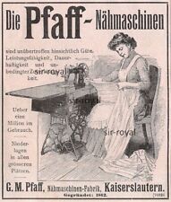 Pfaff Nähmaschinen Fabrik Kaiserslautern - 1915 - Historische Werbung ~9x11cm