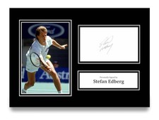 Stefan Edberg signed A4 Foto