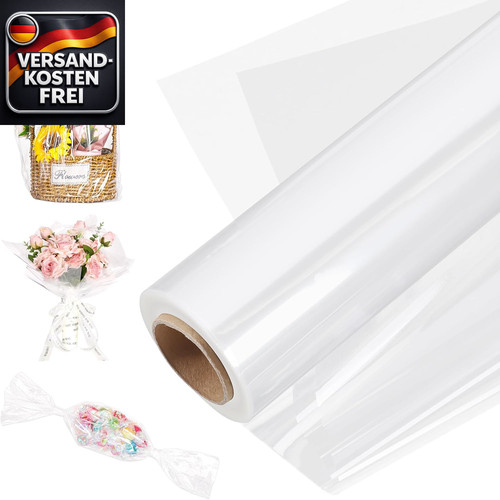 Geschenkfolie transparent 80cm