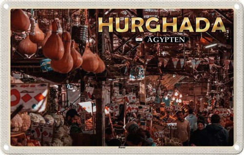 Blechschild 12x18 hurghada - blechschild,