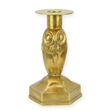 Kerzenständer Eule aus Bronze Art Deco Stil Deko Haus