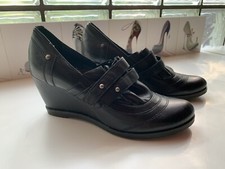 Mjus 41 Ballerina Schuhe Pumps Plateau schwarz 