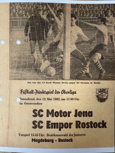 Ddr oberliga empor rostock - ddr,