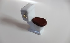 ❤️ Toilette WC Klo Wichtel Porzellan Zubehör Puppenhaus Wichteltür Miniatur