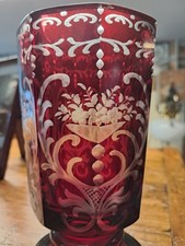 Böhmisches Glas Ranftbecher Rubinrot