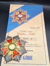 Polen 1325 Orden vom Weißen Adler Bruststern Göde Sammlungsanfertigung Orden
