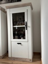 Vitine Glasvitrine Standvitrine Florenz 71cm pinie weiß oslo pin