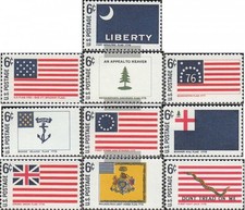 USA 951-960 (kompl.Ausg.) postfrisch 1968 Historische Flaggen