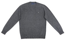 GANT - PULLOVER LAMBSWOOL BLEND V-NECK - GRAU DUNKELGRAU - Größe XXL - NEU