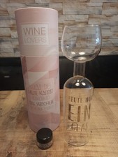 Wine Lovers Weinflasche Glas "Heute nur ein Glas" - Weinglas Flasche XXL 