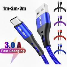 USB auf USB C Schnellladekabel  Typ C 60W  Datenkabel  für Samsung Xiaomi Iphone