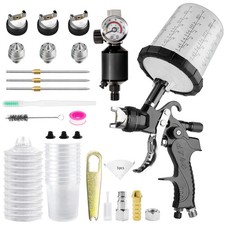 HVLP Lackierpistole Spritzpistole 1,3mm 1,7 2,0mm 3 Düsen mit650 ml Mischbechern