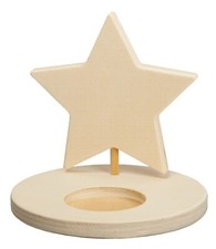 Teelichthalter Stern Teelicht Ständer Holz Geschenk Basteln Weihnachten