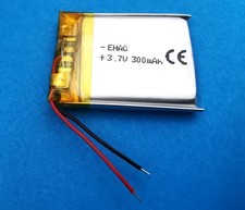 SanDisk Sansa Clip/Zip Akku MP3 Player - Lithium Li Po 3,7V AUFGERÜSTET 300mAh