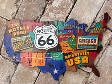 Blechschild Route 66 USA