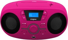 Bigben tragbarer CD Player CD61 pink USB MP3 FM Radio AUX-IN AU363180