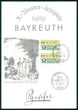 BRD ATM GEDENKBLATT 1989 BAYREUTH WAGNER-FESTSPIELE MUSIK AUTOMATENMARKEN ua97