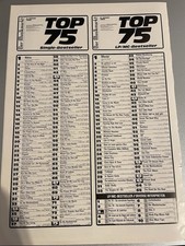 Top 75 Chartanzeige / Jennifer Rush / Elton John / Zeitschrift „Musikmarkt“ 1986