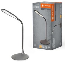 LED Akku Schreibtischlampe Leuchte Panan Disc Single Grau 5W Warmweiß Dimmbar