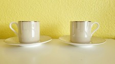 2 TCM Espresso Tassen mit Untertassen Kaffeetassen