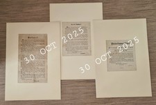 3 Orig. Historische Dokumente Nassauer Revolution 9. u. 16 April 1848 Wiesbaden