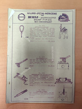 Deutz Wilbär Spezial Werkzeuge F1M414 brochure prospekt traktor  MK10