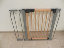 reer Tür- und Treppenschutzgitter "Alina" ohne Bohren Silber/Holz mit Verläng.