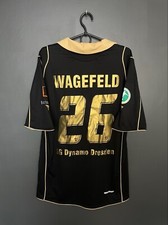 DYNAMO DRESDEN 2008/2009 AWAY MATCH WORN FUSSBALLTRIKOT #26 WAGELFELD GR. M/L