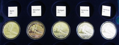 Silbergedenkmünzen - 5x,