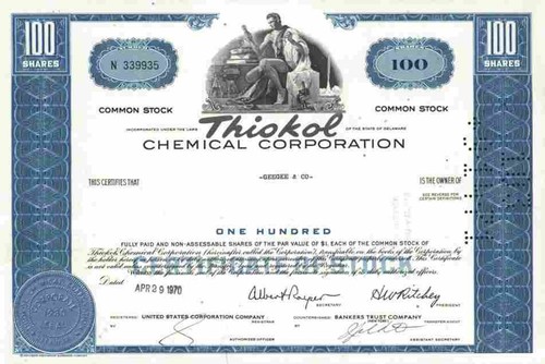 Thiokol chemical 1970 - thiokol, co