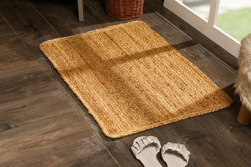 Jute teppich handgewebt natur - teppich,