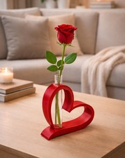🌹 Blumen Vase In Herzform