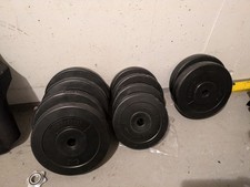 Hantelbank mit Stange+60 Kilo Gewichte Krafttraining