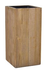 Pflanzkübel Blumenkübel Säule Pflanzsäule Holz BLOCK 70 cm hoch Braun
