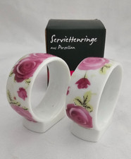 2 Serviettenringe, Porzellan