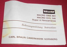 dachbodenfund  bedienung anleitung braun super 8 film kamera alt werbung 1976